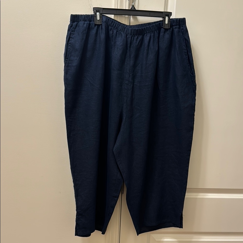 NWT FLAX Women linen crop Pants